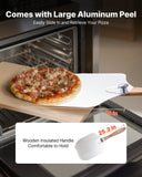 Darrahopens Home & Garden > Scales > Kitchen Scales VEVOR Pizza Stone, 508 x 355 mm Rectangular Cordierite Pizza Stone, Extra Large Baking-Stone with Aluminum Peel, 15 mm Thick Heat-Resistant Cordierite, for Oven, Baking Bread & Pizzas, BBQ Grilling