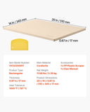 Darrahopens Home & Garden > Scales > Kitchen Scales VEVOR Pizza Stone, 508 x 355 mm Rectangular Cordierite Pizza Stone, Extra Large Baking-Stone with PP Scraper, 17 mm Thick Heat-Resistant Cordierite, for Oven, Baking Bread & Pizzas, BBQ Grilling