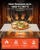 Darrahopens Home & Garden > Scales > Kitchen Scales VEVOR Pizza Stone, 508 x 355 mm Rectangular Cordierite Pizza Stone, Extra Large Baking-Stone with PP Scraper, 17 mm Thick Heat-Resistant Cordierite, for Oven, Baking Bread & Pizzas, BBQ Grilling