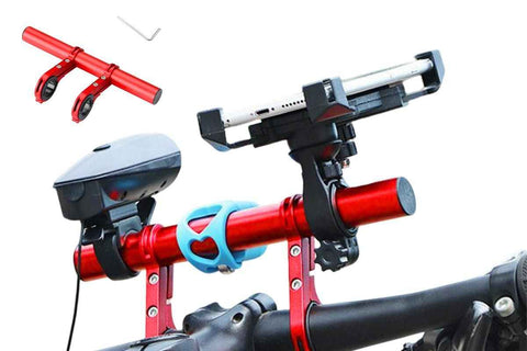 Darrahopens Home & Garden > Shading > Awnings 20cm Aluminum Alloy Bicycle Handlebar Extender Mount - Red