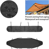 Darrahopens Home & Garden > Shading > Awnings AAF Awning Dust Cover 3m Waterproof Black Storage Winter Protection Compatible with Patio Awnings