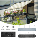 Darrahopens Home & Garden > Shading > Awnings AAF Awning Dust Cover 3m Waterproof Black Storage Winter Protection Compatible with Patio Awnings
