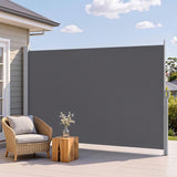 Darrahopens Home & Garden > Shading > Awnings Instahut 2X3.5M Side Awning Retractable Privacy Screen Outdoor Sun Shade Grey In Australia - Darrahopens
