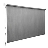 Darrahopens Home & Garden > Shading > Awnings Instahut 3X2.5M HDPE Straight Drop Awning Outdoor Roller Blind Shade Screen Grey In Australia - Darrahopens