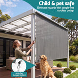 Darrahopens Home & Garden > Shading > Awnings Instahut 3X2.5M HDPE Straight Drop Awning Outdoor Roller Blind Shade Screen Grey In Australia - Darrahopens