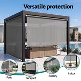 Darrahopens Home & Garden > Shading > Awnings Instahut 3X2.5M HDPE Straight Drop Awning Outdoor Roller Blind Shade Screen Grey In Australia - Darrahopens