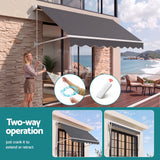 Darrahopens Home & Garden > Shading > Awnings Instahut Motorised Pivot Arm Awning Window Sun Shade 2.8 X 2.1M Grey In Australia - Darrahopens