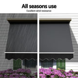 Darrahopens Home & Garden > Shading > Awnings Instahut Motorised Pivot Arm Awning Window Sun Shade 2.8 X 2.1M Grey In Australia - Darrahopens