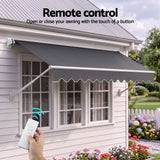 Darrahopens Home & Garden > Shading > Awnings Instahut Motorised Pivot Arm Awning Window Sun Shade 3.1 X 2.1M Grey In Australia - Darrahopens