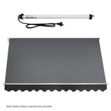 Darrahopens Home & Garden > Shading > Awnings Instahut Motorised Pivot Arm Awning Window Sun Shade 3.1 X 2.1M Grey In Australia - Darrahopens