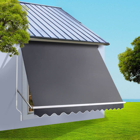 Darrahopens Home & Garden > Shading > Awnings Instahut Motorised Pivot Arm Awning Window Sun Shade 3.1 X 2.1M Grey In Australia - Darrahopens