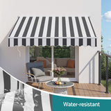 Darrahopens Home & Garden > Shading > Awnings Instahut Retractable Folding Arm Awning Manual Sunshade 2.5Mx2M Grey White