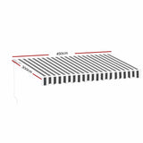 Darrahopens Home & Garden > Shading > Awnings Instahut Retractable Folding Arm Awning Manual Sunshade 4.5Mx3M Grey White