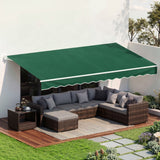 Darrahopens Home & Garden > Shading > Awnings Instahut Retractable Folding Arm Awning Manual Sunshade 5Mx3M Dark Green