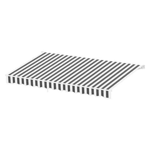 Darrahopens Home & Garden > Shading > Awnings Instahut Retractable Folding Arm Awning Manual Sunshade 5Mx3M Grey White