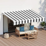 Darrahopens Home & Garden > Shading > Awnings Instahut Retractable Folding Arm Awning Motorised Sunshade 2.5Mx2M Grey White