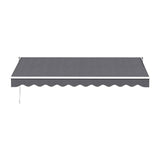 Darrahopens Home & Garden > Shading > Awnings Instahut Retractable Folding Arm Awning Motorised Sunshade 3.5M X 2.5M Grey