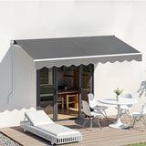 Darrahopens Home & Garden > Shading > Awnings Instahut Retractable Folding Arm Awning Motorised Sunshade 3M X 2M Grey