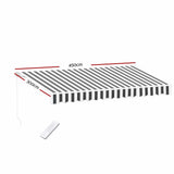 Darrahopens Home & Garden > Shading > Awnings Instahut Retractable Folding Arm Awning Motorised Sunshade 4.5Mx3M Grey White