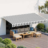 Darrahopens Home & Garden > Shading > Awnings Instahut Retractable Folding Arm Awning Motorised Sunshade 5Mx3M Grey White