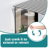 Darrahopens Home & Garden > Shading > Awnings Instahut Retractable Folding Arm Awning Motorised Sunshade 5Mx3M Grey White
