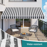 Darrahopens Home & Garden > Shading > Awnings Instahut Retractable Folding Arm Awning Motorised Sunshade 5Mx3M Grey White