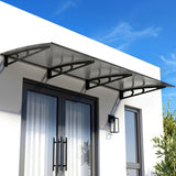 Darrahopens Home & Garden > Shading > Awnings Instahut Window Door Awning Canopy 1m x 3m Grey Solid Sheet Metal Frame