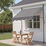 Darrahopens Home & Garden > Shading > Awnings Instahut Window Fixed Pivot Arm Awning Outdoor Door Canopy 2X1.8M Grey