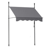 Darrahopens Home & Garden > Shading > Awnings Instahut Window Fixed Pivot Arm Awning Outdoor Door Canopy 2X1.8M Grey