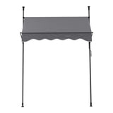Darrahopens Home & Garden > Shading > Awnings Instahut Window Fixed Pivot Arm Awning Outdoor Door Canopy 2X1.8M Grey
