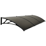 Darrahopens Home & Garden > Shading > Awnings SHADE SHIELD 3x1m Aluminium Exterior Awning, Black DIY External UV Rain Protection Grey Tinted Polycarbonate Canopy Cover