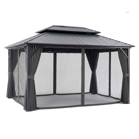 Darrahopens Home & Garden > Shading > Canopies & Gazebos Instahut 3x4.25m Gazebo Hardtop Steel Roof Outdoor Pavilion In Australia - Darrahopens