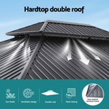 Darrahopens Home & Garden > Shading > Canopies & Gazebos Instahut 3x4.25m Gazebo Hardtop Steel Roof Outdoor Pavilion In Australia - Darrahopens