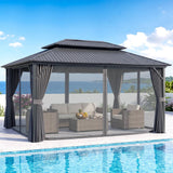 Darrahopens Home & Garden > Shading > Canopies & Gazebos Instahut 3x4.25m Gazebo Hardtop Steel Roof Outdoor Pavilion In Australia - Darrahopens