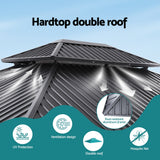 Darrahopens Home & Garden > Shading > Canopies & Gazebos Instahut Gazebo 3x3.65m Canopy Outdoor Steel Frame Patio Tent Curtains Marquee Grey