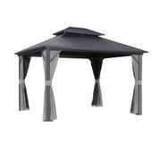 Darrahopens Home & Garden > Shading > Canopies & Gazebos Instahut Gazebo 3x3.65m Canopy Outdoor Steel Frame Patio Tent Curtains Marquee Grey