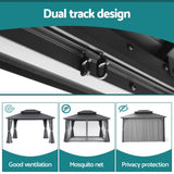 Darrahopens Home & Garden > Shading > Canopies & Gazebos Instahut Gazebo 3x3.65m Canopy Outdoor Steel Frame Patio Tent Curtains Marquee Grey