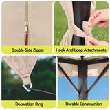 Darrahopens Home & Garden > Shading > Canopies & Gazebos Instahut Gazebo 3x4m Canopy Outdoor Steel Frame Patio Tent Curtains Marquee Beige
