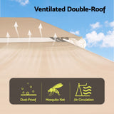 Darrahopens Home & Garden > Shading > Canopies & Gazebos Instahut Gazebo 3x4m Canopy Outdoor Steel Frame Patio Tent Curtains Marquee Beige