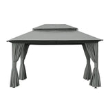Darrahopens Home & Garden > Shading > Canopies & Gazebos Instahut Gazebo 3x4m Canopy Outdoor Steel Frame Patio Tent Curtains Marquee Grey