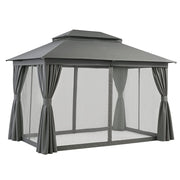 Darrahopens Home & Garden > Shading > Canopies & Gazebos Instahut Gazebo 3x4m Canopy Outdoor Steel Frame Patio Tent Curtains Marquee Grey