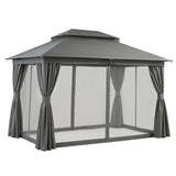 Darrahopens Home & Garden > Shading > Canopies & Gazebos Instahut Gazebo 3x4m Canopy Outdoor Steel Frame Patio Tent Curtains Marquee Grey