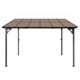 Darrahopens Home & Garden > Shading > Canopies & Gazebos Instahut Gazebo Lean-To Pergola Garden Patio Polycarbonate 356cm X 275cm Brown In Australia - Darrahopens