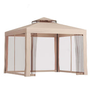 Darrahopens Home & Garden > Shading > Canopies & Gazebos Instahut Gazebo Marquee 3m Outdoor Event Tent Camping Party Mesh Wall Canopy Brown