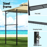 Darrahopens Home & Garden > Shading > Canopies & Gazebos Instahut Gazebo Outdoor Patio Marquee BBQ Grill Shelter Garden Shade Hooks Beige