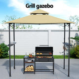 Darrahopens Home & Garden > Shading > Canopies & Gazebos Instahut Gazebo Outdoor Patio Marquee BBQ Grill Shelter Garden Shade Hooks Beige