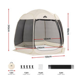 Darrahopens Home & Garden > Shading > Canopies & Gazebos Instahut Gazebo Pop Up Tent 2.7x1.35m Outdoor Marquee Camping Screen 6 Sided In Australia - Darrahopens