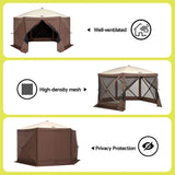 Darrahopens Home & Garden > Shading > Canopies & Gazebos Instahut Gazebo Pop Up Tent 3.6x3.6m Outdoor Marquee Camping Screen w/Curtain Net In Australia - Darrahopens
