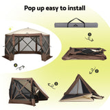 Darrahopens Home & Garden > Shading > Canopies & Gazebos Instahut Gazebo Pop Up Tent 3.6x3.6m Outdoor Marquee Camping Screen w/Curtain Net In Australia - Darrahopens