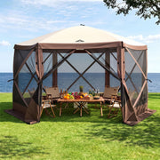 Darrahopens Home & Garden > Shading > Canopies & Gazebos Instahut Gazebo Pop Up Tent 3.6x3.6m Outdoor Marquee Camping Screen w/Curtain Net In Australia - Darrahopens
